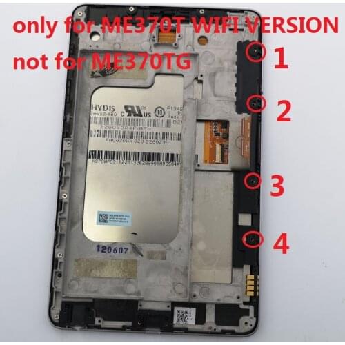 ME370 Display For ASUS Google Nexus 7 1st Gen Nexus7 2012 ME370T LCD Matrix Touch Screen Digitizer Assembly + Frame used parts