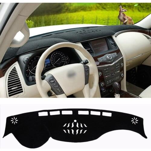 For Nissan Patrol Y62 Armada 2014-2016 2017 2018 2019 Car Dashboard Cover Mat Sun Shade Pad Instrument Panel Carpets Accessories