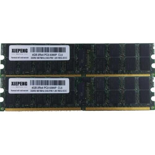 For HP ProLiant DL180 BL465c BL495c BL685c BL260c BL2x220c G5 Server 8GB DDR2 667MHz REG ECC 4GB 2Rx4 PC2-5300P Registered RAM