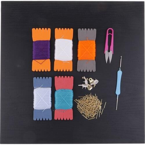 Geometric D Pattern String Art Kit DIY Winding Painting for Adults 40x40cm