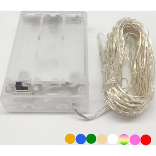 10M 5M 100 50 LED 3XAA Battery LED String Lights for Xmas Garland Party Wedding Decoration Christmas Tree Flasher Fairy Lights