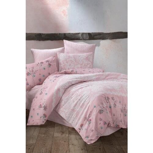 Lux Wheel Veiled Ranforce Duvet Cover Set (Elisa) Gift Good Quality Stylish Women Men Bedroom Sleep