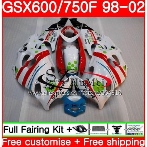 Body For SUZUKI KATANA GSX600F GSXF 600 750 white red 28SH18 GSXF600 98 99 00 01 02 GSXF750 1998 1999 2000 2001 2002 Fairings