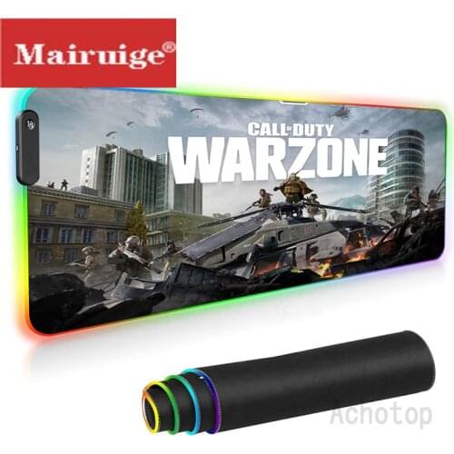 Warzone Mouse Pad RGB Game Accessories Gamer Table Pad Laptop LED Keyboard Table Blanket XXL Large Rubber Mouse Pad Desk Mats