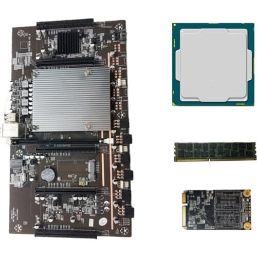 BTC X79-H61 Miner Motherboard DDR3 5x PCI-E X8 MSATA3.0 Cryptocurrency Mining BTC Motherboard Support 3060 GPU