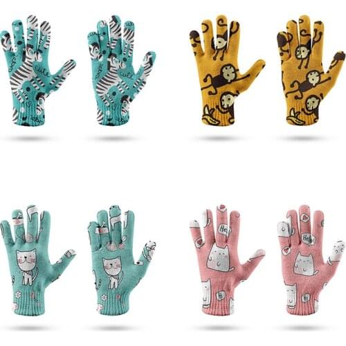 3D Printed Cartoon Monkey Gloves Spring Cycling Stretch Gloves High Quality Male Working Gloves Womens Touch Screen Gloves