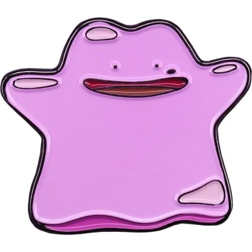 Soft Dittos Slime Hard Enamel Pins Cute Cartoon Elf Lapel Pin Video Game Fan Collection Metal Badge Fashion Accessories Gift