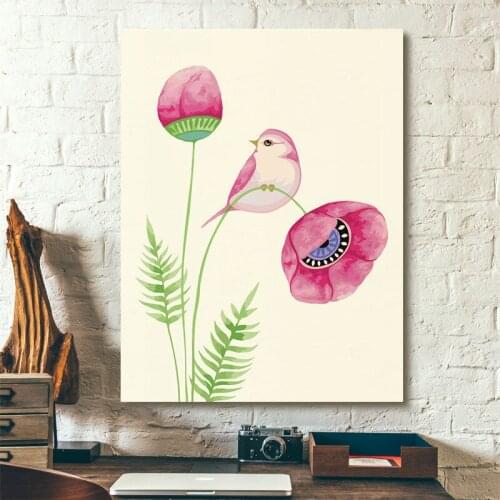 Diy oil painting bird digital paint by numbers flowers coloring by numbers igital painting home decor for living room