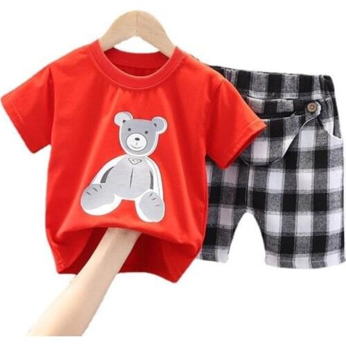 New Baby Clothes Suit Summer Children Girls Clothing Boys Cartoon T-Shirt Shorts 2Pcs/Set Toddler Fashion Outfit Kids Tracksuits