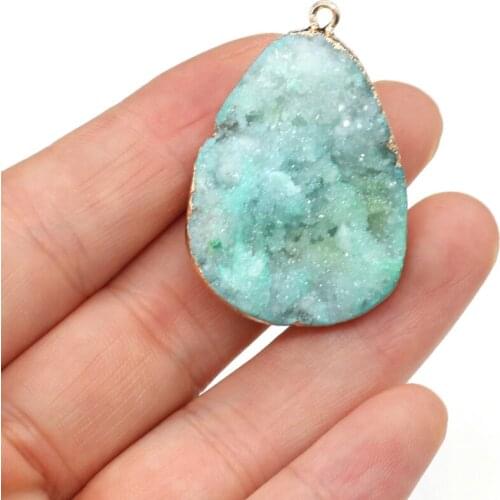 Natural stone Agates Pendant Irregular shape Exquisite charm for Jewelry Making DIY Necklace Bracelets Accessories 25x35-28x38mm