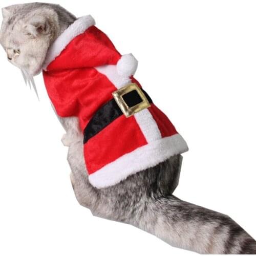 Christmas Cat Costumes Funny Santa Claus Clothes For Small Cats Dogs Pet Cat Clothing Winter Kitten Outfits Pet Supplies