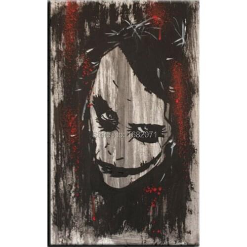 Artist Directly Supply High Quality Modern Abstract Joker Oil Painting On Canvas Abstract Joker Decorative Painting