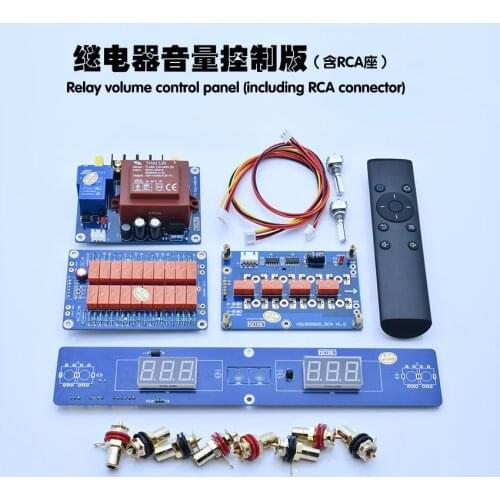 Relay + Resistance ALPS27 Potentiometer Volume Control Board 4-channel Input Switch