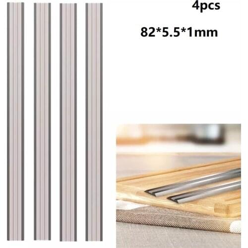 4pcs Carbide Planer Blade 82x5.5x1mm Carbon Steel Reversible Electric Planer Knifes Woodworking Machinery Parts Blade Cut Planer