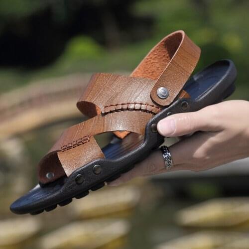 Sandalias leather work cuero heren sandali roman sandalia homme cuir men big outdoor da safety zandalias transpirables sandalen