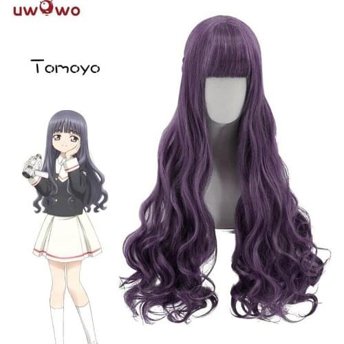 Pre-sale UWOWO Tomoyo Daidouji Cosplay Wig Anime Sakura Card Captor Long Wave Curly Hair Women Heat Resistant Synthetic