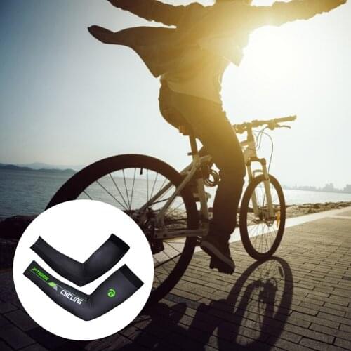 1 Pair Cycling Sleeve Outdoor Sports Arm Sleeve Sun Protection UV Arm Sleeves Ice Fabric Breathable Running Cycling Arm Warmers