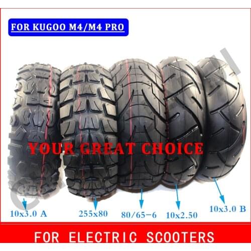 10 Inch City/Off Road Inflatable Tire Native Sizes for Kugoo M4 Electric Scooter Speedual Grace 10 Zero 10X 10x3.0 255x80 10x2.5