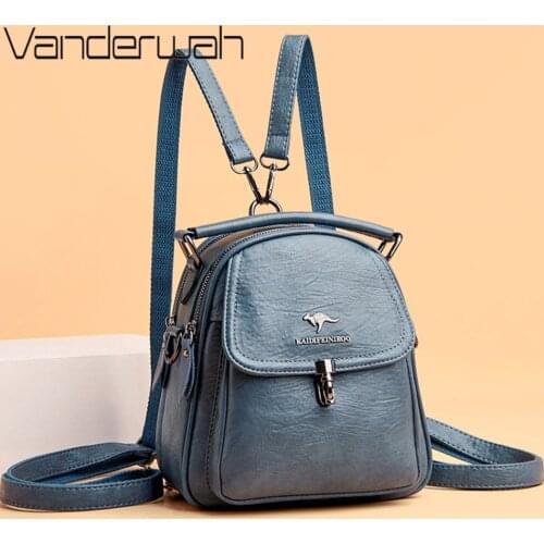 2 Layers Multifunctional Backpack 4 In 1 Female Shoulder Bag Casual Crossbody Bag Small Bagpack Backpacks for Girls Shopping Sac