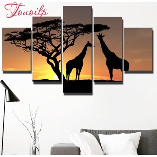 5d 5ps giraffe Sunset tree 5d diamond painting crystal 5d diamond embroidery spuare&round crystal painting cross stitchsets
