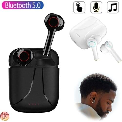 Wireless Earphones Mini Bluetooth Headset TWS Earbuds Stereo Music with Mic Charging Box for Android iPhone Samsung Phones