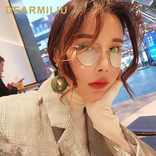 DEARMILIU New Vintage Blue light blocking glasses for women and men Oval frame Clear vision lensLight and tough material glasses