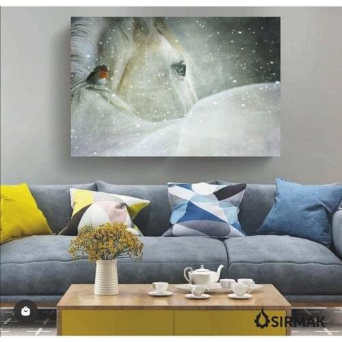 PRESTIJHOME Horse Themed Decorative Canvas, Interesting, Curious, Hobby, Painting, Decoration, Animal, Fast Delivery From Turkey