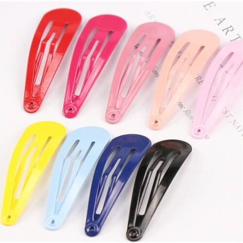 20pcs Solid Hair Clip for Children Kids Snap Hair Clip Pins for Baby Girls Hair Accessories Hairpins Cute Metal Barrettes 5cm