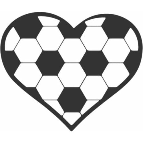 Football Design Heart Sport Lover Car Sticker Decals Athlete Equipment Cars Styling Vinyl Motorcycle BA522
