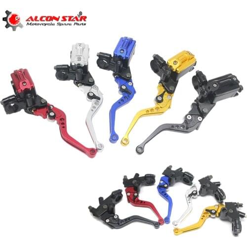 Alconstar- 22mm Motorcycle Brake Clutch Master Cylinder Reservoir Pump Levers Hydraulic Clutch Lever For CBR125 NINJA MT07 TMAX