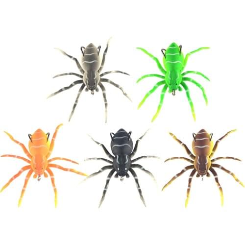 Spider-style Fish Bait Simulation Bait Used For Bass Mouth Freshwater Sea Fishing Floating Spiders Realistic Fishing Supplies