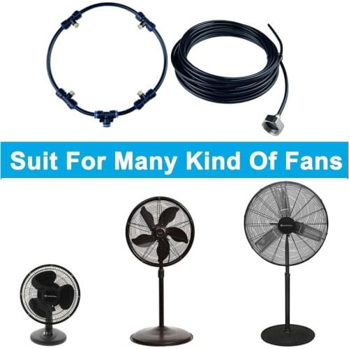 Fan Misting Kit For Summer Cooling Patio Breeze Mister Line With Brass Nozzle 3/4'' Metal Adapter 3-10 Meters Kit