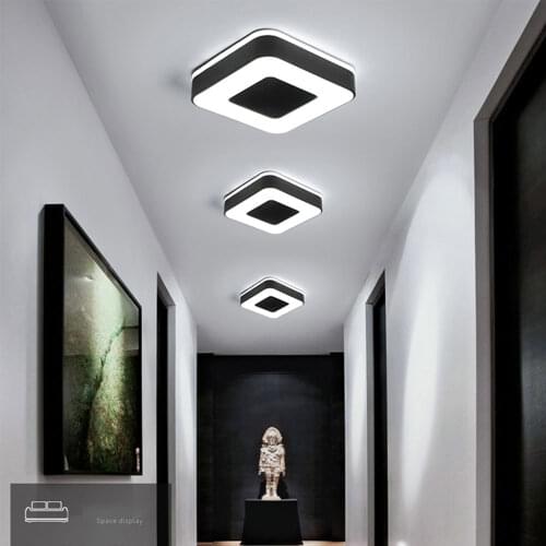 Diameter 240mm Modern LED Chandelier For Holly aisle corridor Bedroom Black or White Square/Round/Triangle led Chandelier