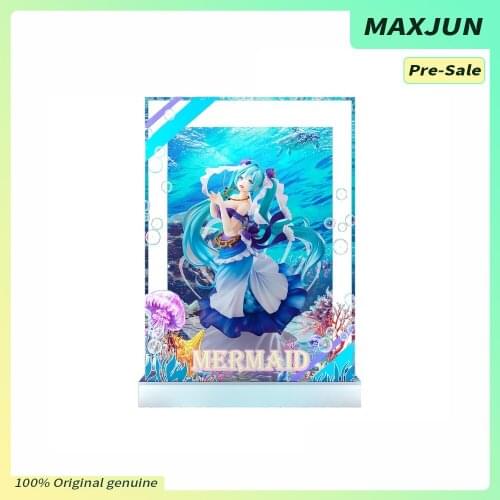 Maxjun Pre-Sale Aowobox Vocaloid Anime Miku Figure Mermaid Acrylic Collection Accessories Display Box Kawaii Miku Subject