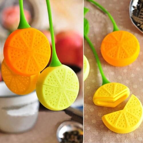 Cute Silicone Drinker Teapot Teacup Herb Strainer Filter Infuser Bag Lemon Party Gifts