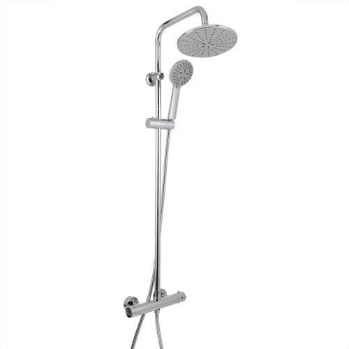Wall Mounted Bathroom Shower Mixer Head Set Thermostatic Faucet Sprayer Valve Hose Pipe Set