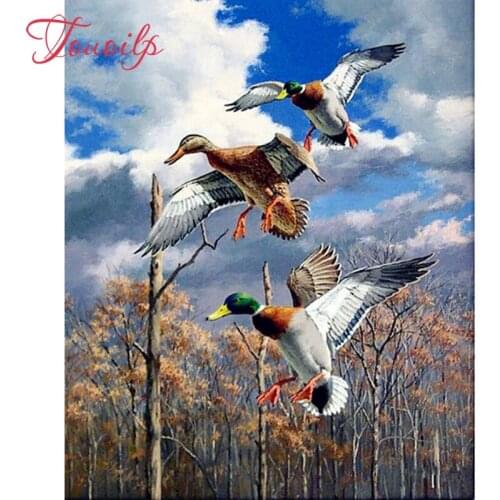 NEW 5d Diamond painting cross stitch squar&round diamond mosaic scenery pattern rhinestones diamond embroidery will duck picture