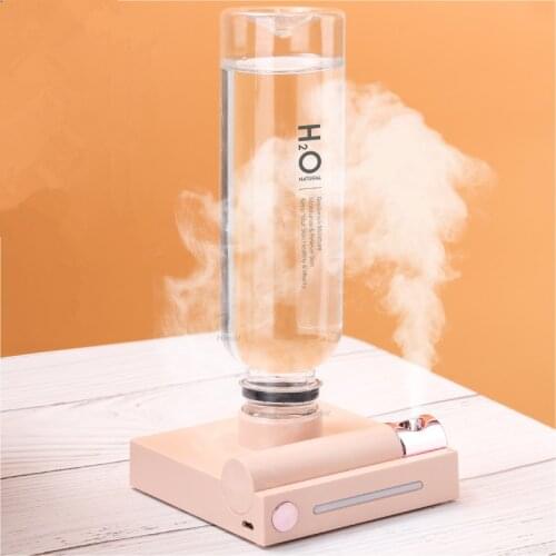 Water Bottle Portable Humidifier Rechargeable Aromatherapy Humidificador USB Aroma Air Diffuser With Night Lamp For Travel