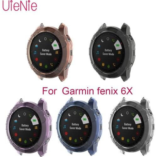 TPU Material Transparent Color Protective Cover Case For Garmin fenix 6X Watch For Garmin fenix6x Sport Style Protective Shell
