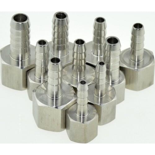 6mm 10mm 12mm Hose Barb Tail 1/4" 1/2"Inch BSP Female Thread Connector Joint Pipe Fitting SS 304 Stainless Steel Coupler Adapter
