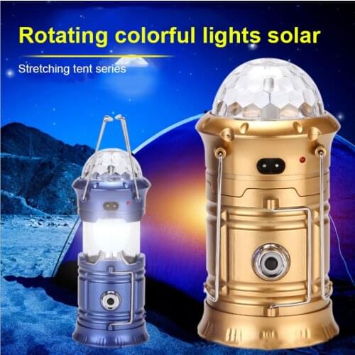 Outdoor Tent Light Multifunctional LED Colorful Solar Tent Lamp Camping Lamp Camping Lamp House Hold Emergency Small Night Lamp