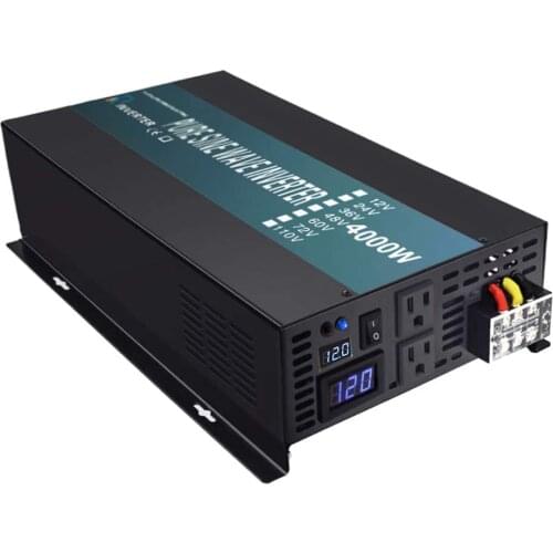 4000W 12V 120V Power Bank Pure Sine Wave Inverter Solar System DC to AC Converter 12V/24V/48V to 110V/220V/240V