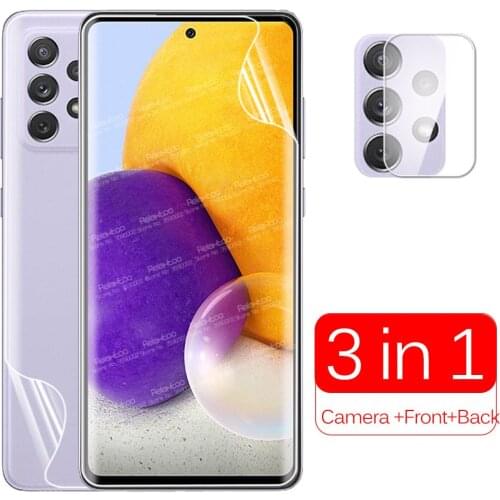 200D Full Curved Hydrogel Protective Film For Samsung Galaxy A72 A 72 SM-A725F 6.7" Camera Back Front Screen Protector Not Glass
