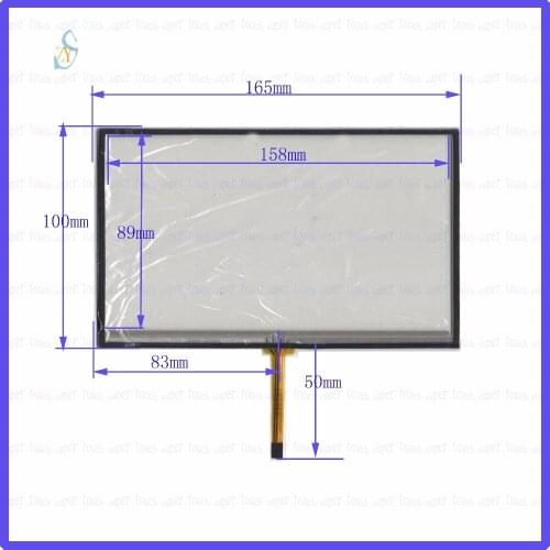 ZhiYuSun KDT-5092 7inch 4-wire resistive touch panel for Car DVD, 165*100GPS Navigator screen glass this is compatible