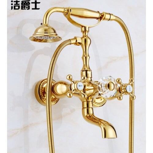 Golden bathtub faucet / shower suit / wall entry KTV family golden shower