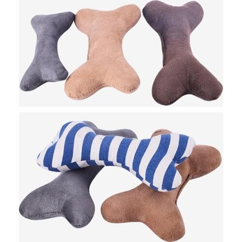 1PCS Random Color Dog Chew Toy Stuffed Bone Shape Dog Bite Toy Dog Plush Toy Cat Toy Puppies Plush Pillow Toy Legendog
