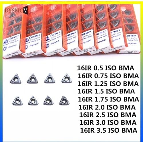 16IR 0.50ISO 0.75ISO 1.0ISO 1.25ISO 1.75 ISO2.0 ISO2.5 ISO3.0 ISO 3.5 ISO BMA Carbide Thread CNC Turning Lathe Cutting Machine