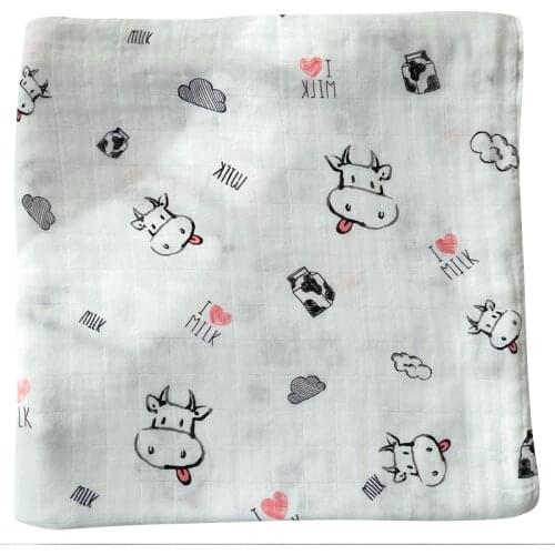 2 Layers 120*120cm Bamboo Fiber Baby Blankets Newborn Soft Muslin Swaddle Baby Swaddling Bamboo Muslin Swaddle Baby Bath Towel