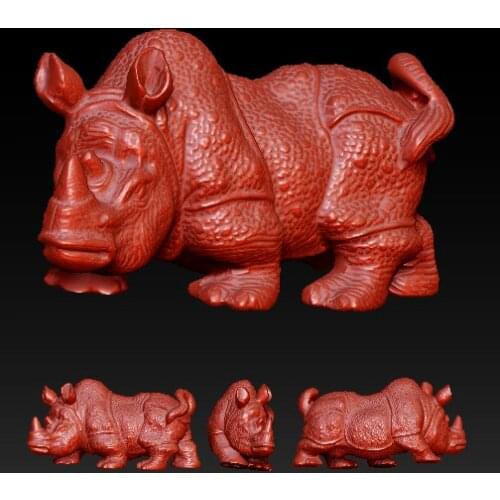3D model for cnc 3D carved figure sculpture machine in STL file format Rhinoceros