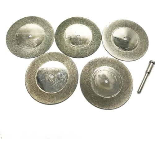 5pcs 50mm Diamond Cutting Discs & Drill Bit For Rotary Tool Glass Metal